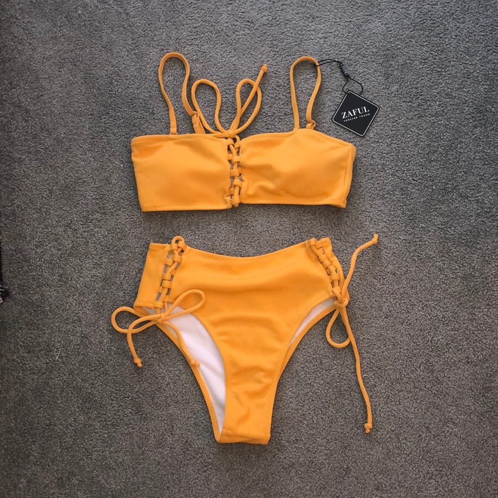 NEW!! Zaful Swimsuit with high waisted bottoms!